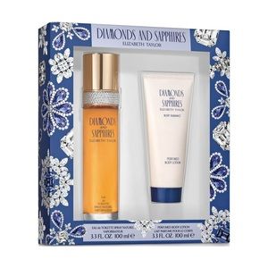 Diamonds & Sapphires by Elizabeth Taylor Perfume Gift Set for Women, BRAND NEW
